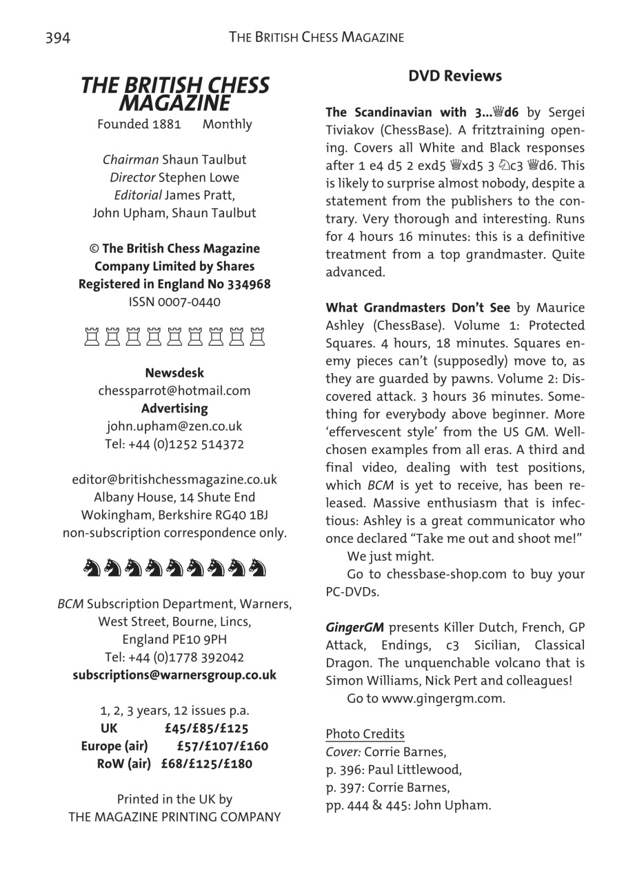 British Chess Magazine Preview Pages