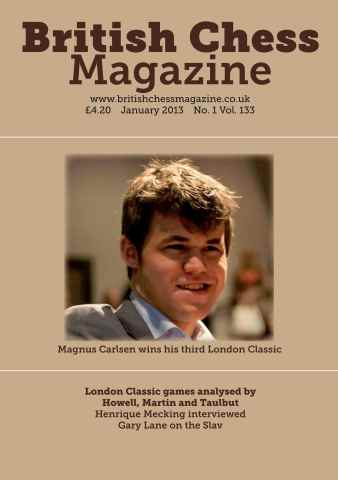 British Chess Magazine issue January 2013