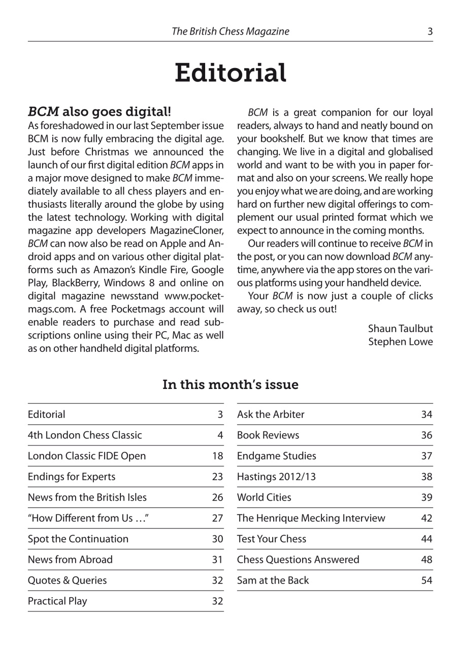British Chess Magazine Preview Pages