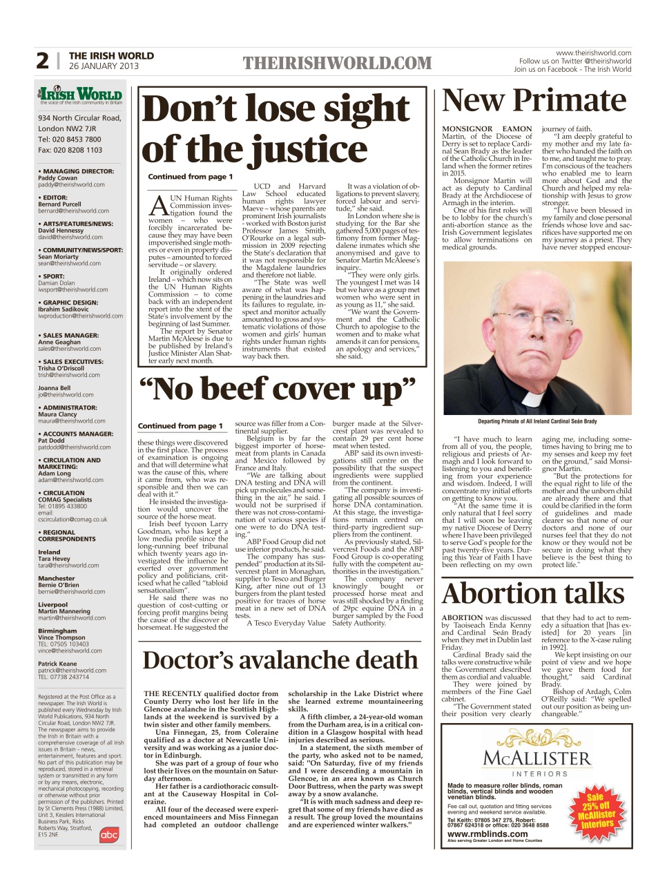 Irish World Preview Pages