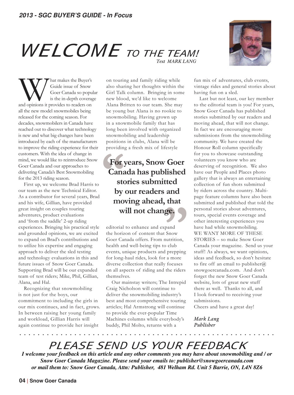 Snow Goer Canada Preview Pages