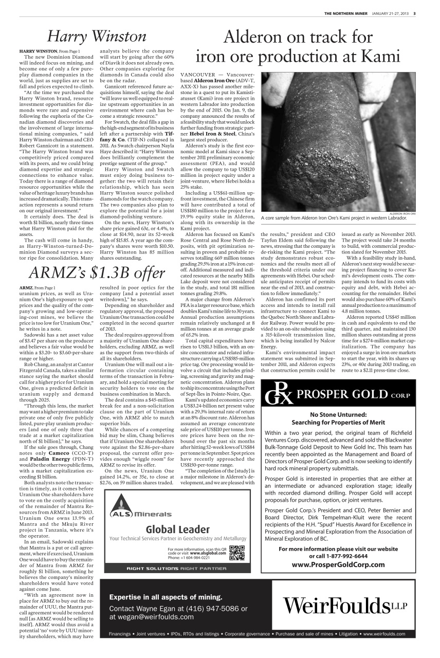 The Northern Miner Preview Pages