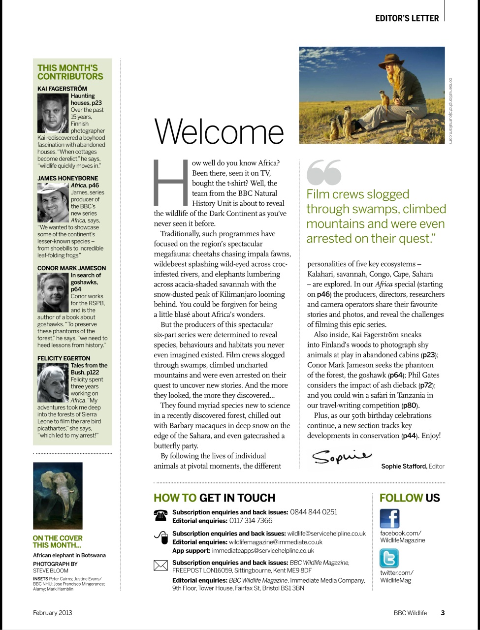 BBC Wildlife Magazine Preview Pages