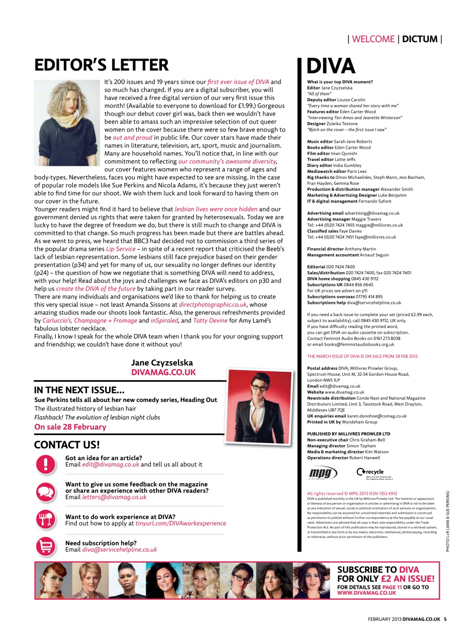 DIVA Magazine Preview Pages