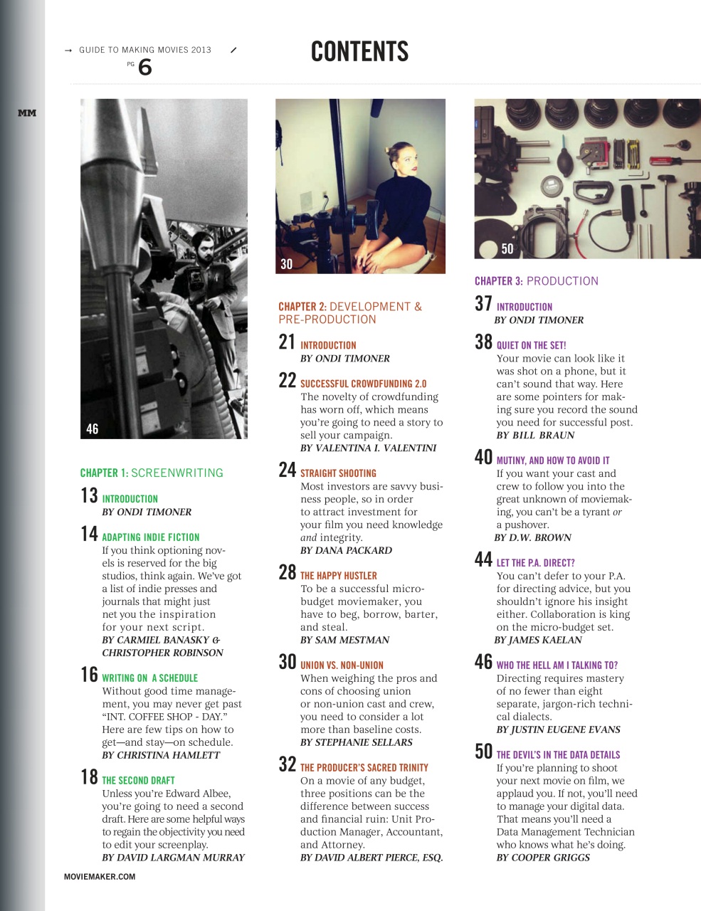 MovieMaker Magazine Preview Pages