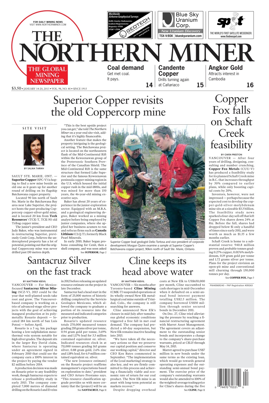 The Northern Miner Preview Pages