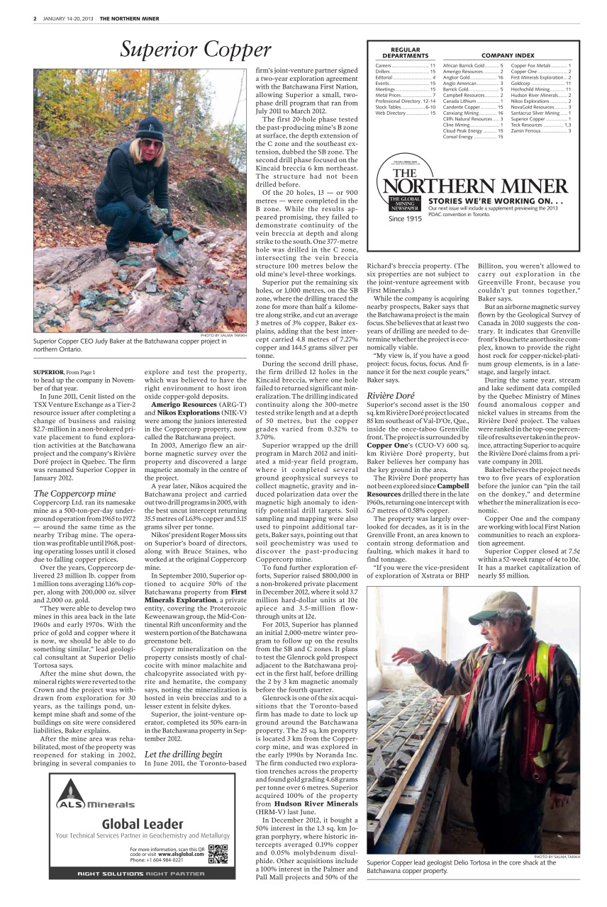 The Northern Miner Preview Pages