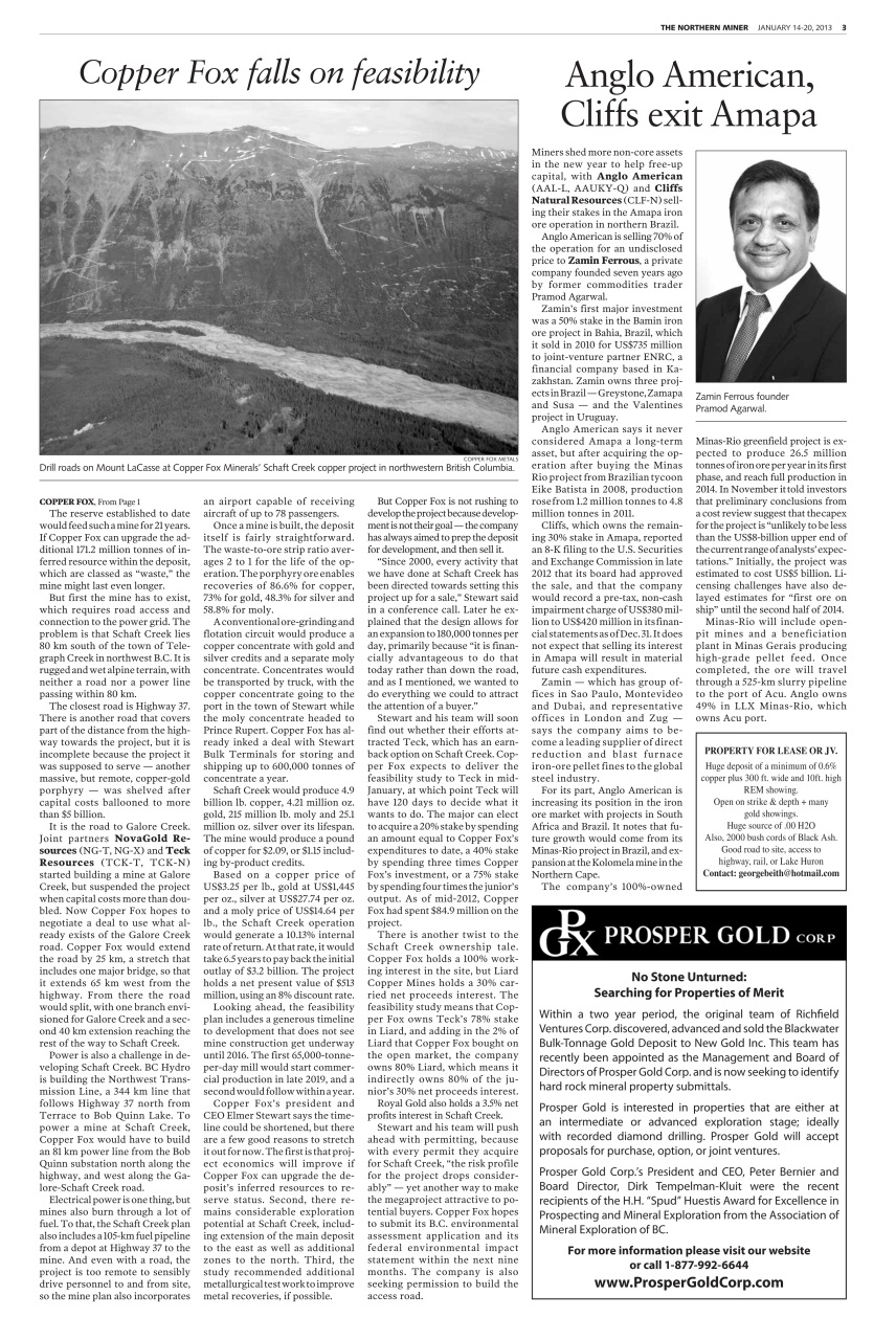 The Northern Miner Preview Pages