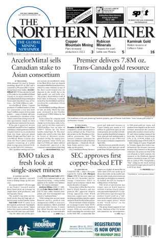The Northern Miner issue Vol. 98 No. 47