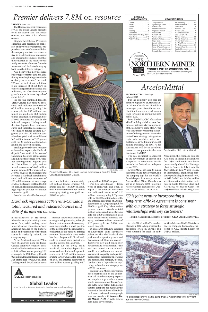 The Northern Miner Preview Pages