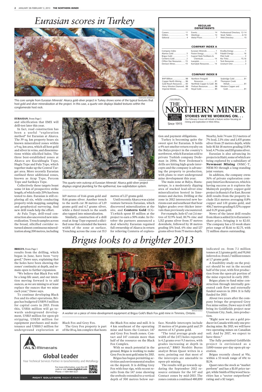 The Northern Miner Preview Pages