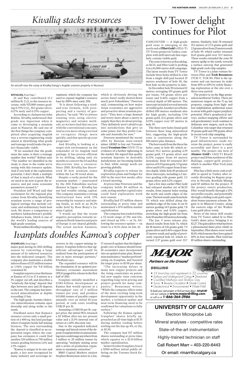 The Northern Miner Preview Pages