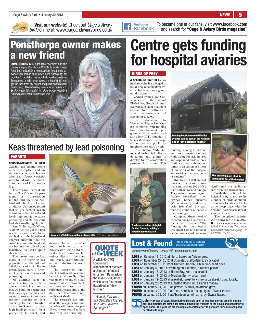 Cage & Aviary Birds Preview Pages