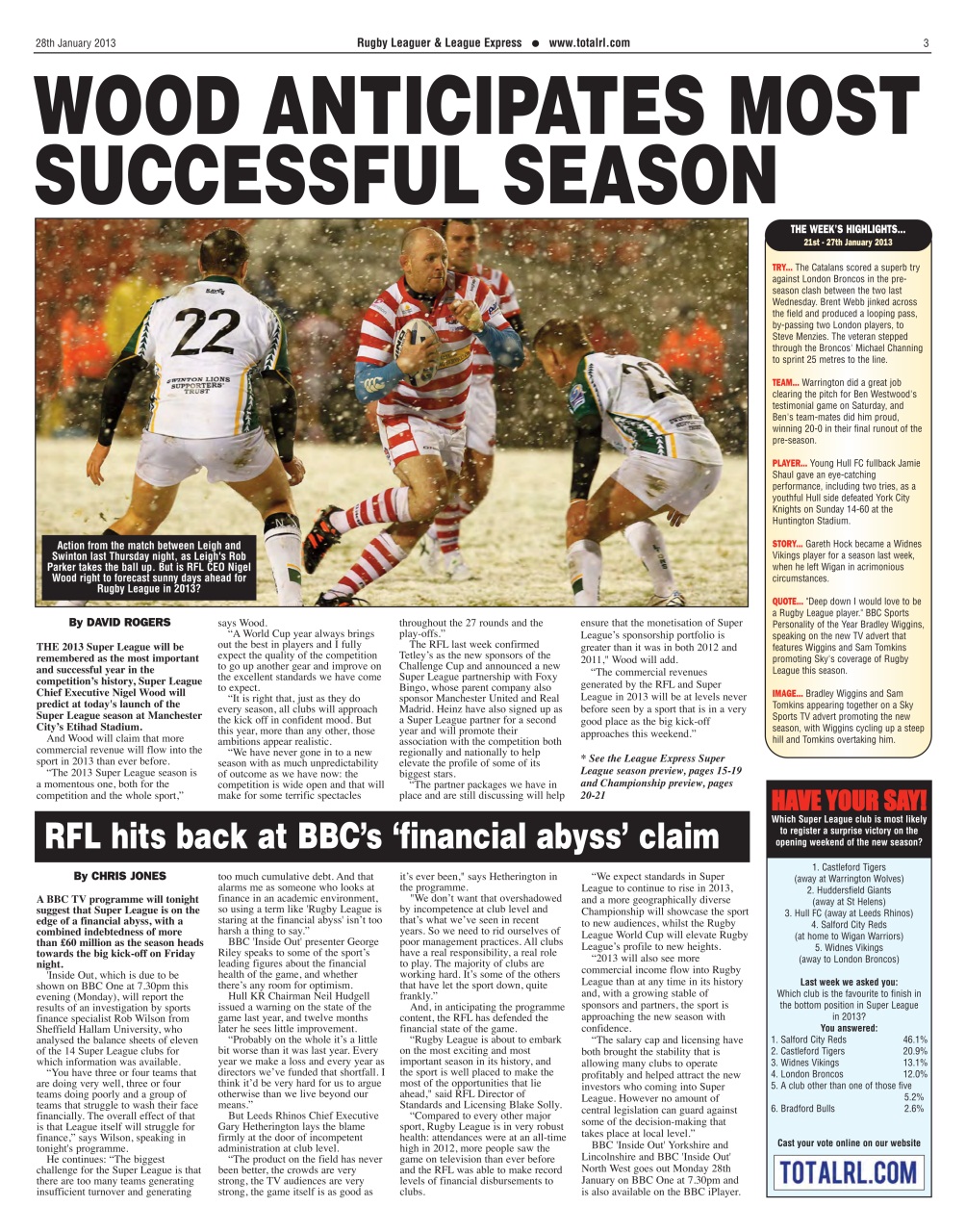 League Express Preview Pages