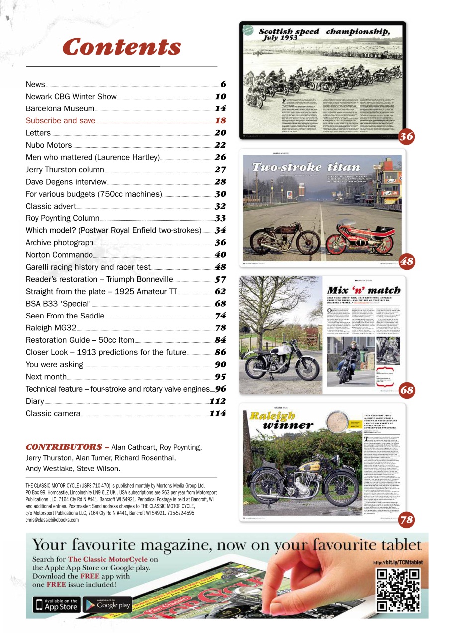 The Classic MotorCycle Preview Pages