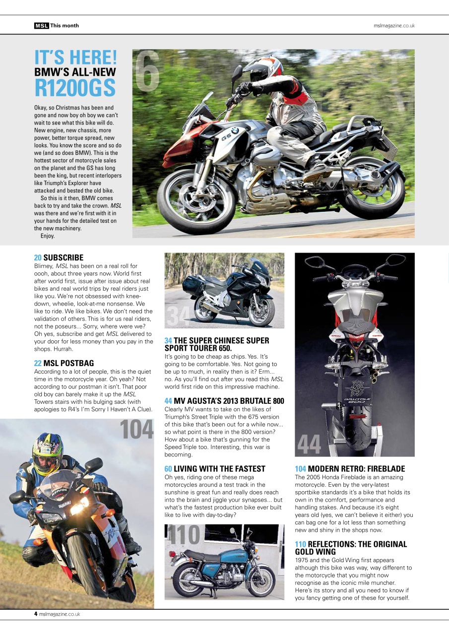 Motorcycle Sport & Leisure Preview Pages