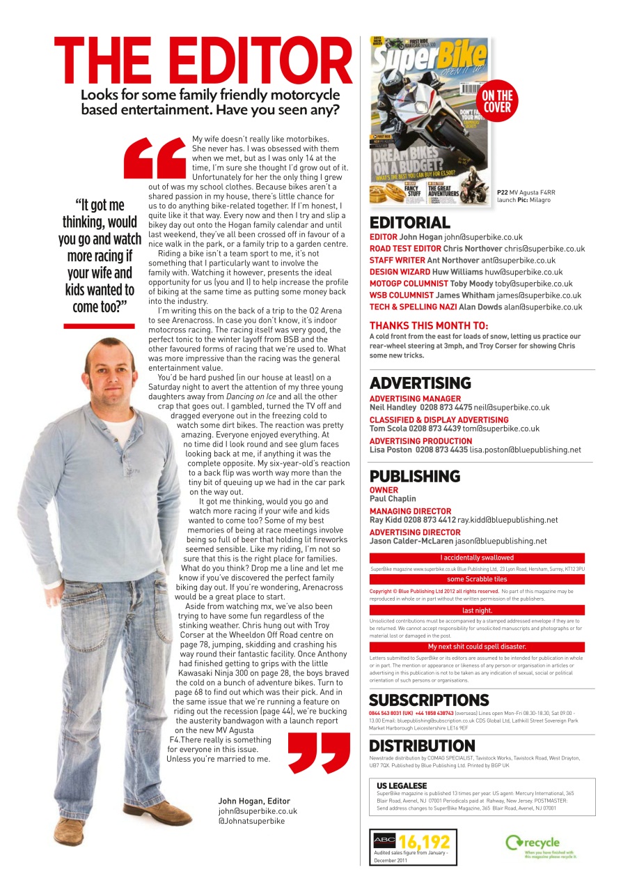 Superbike Magazine Preview Pages