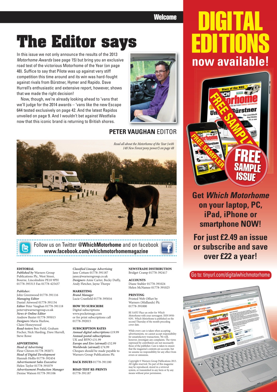 What Motorhome magazine Preview Pages