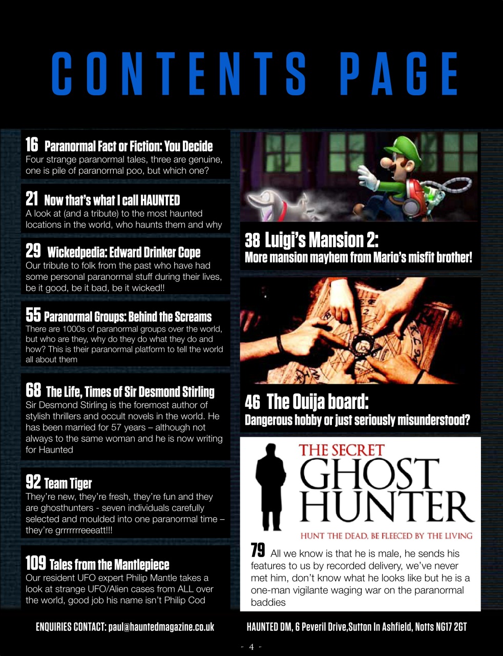 Haunted Magazine Preview Pages