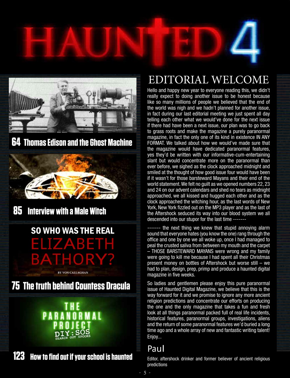 Haunted Magazine Preview Pages