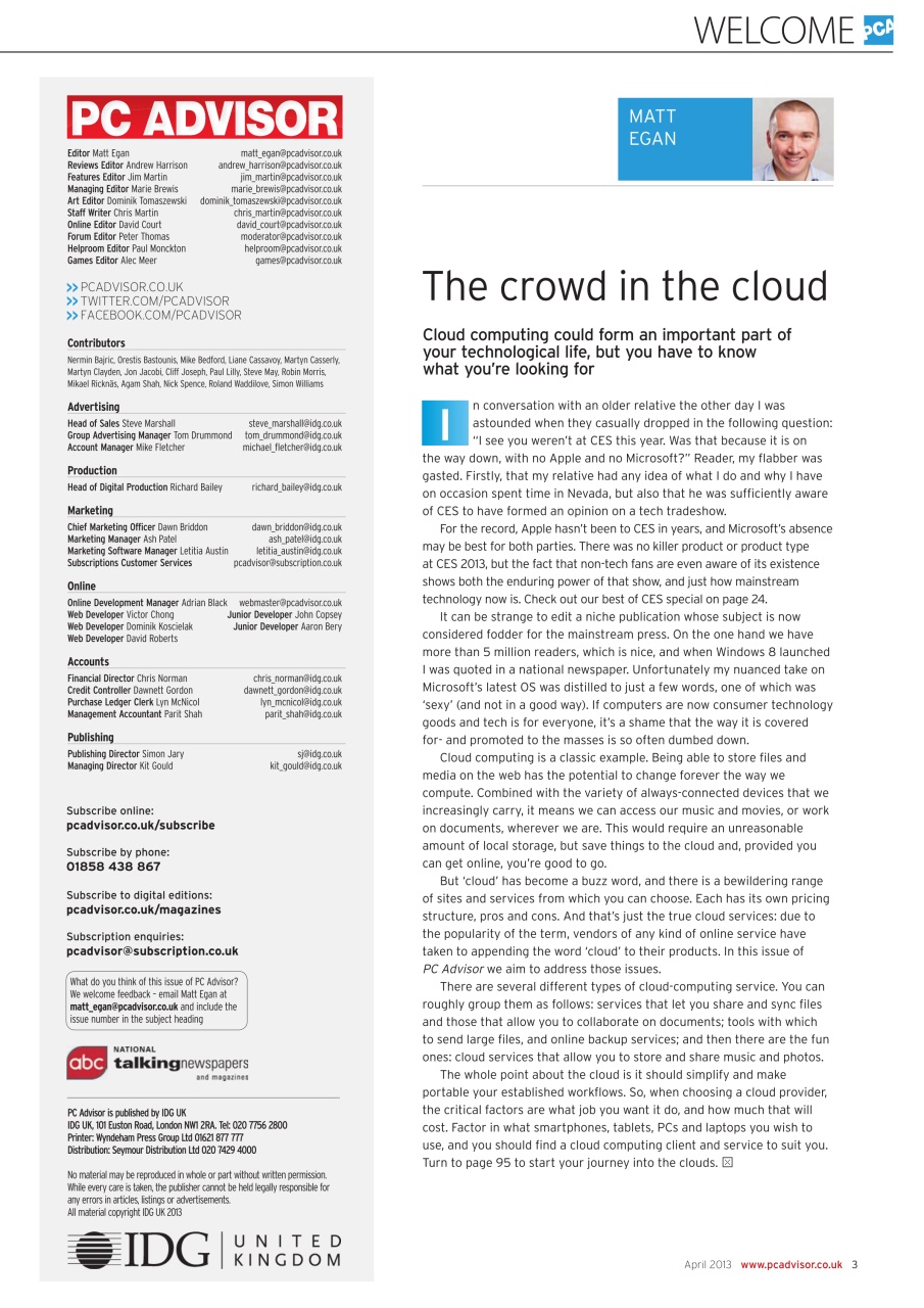 Tech Advisor Preview Pages