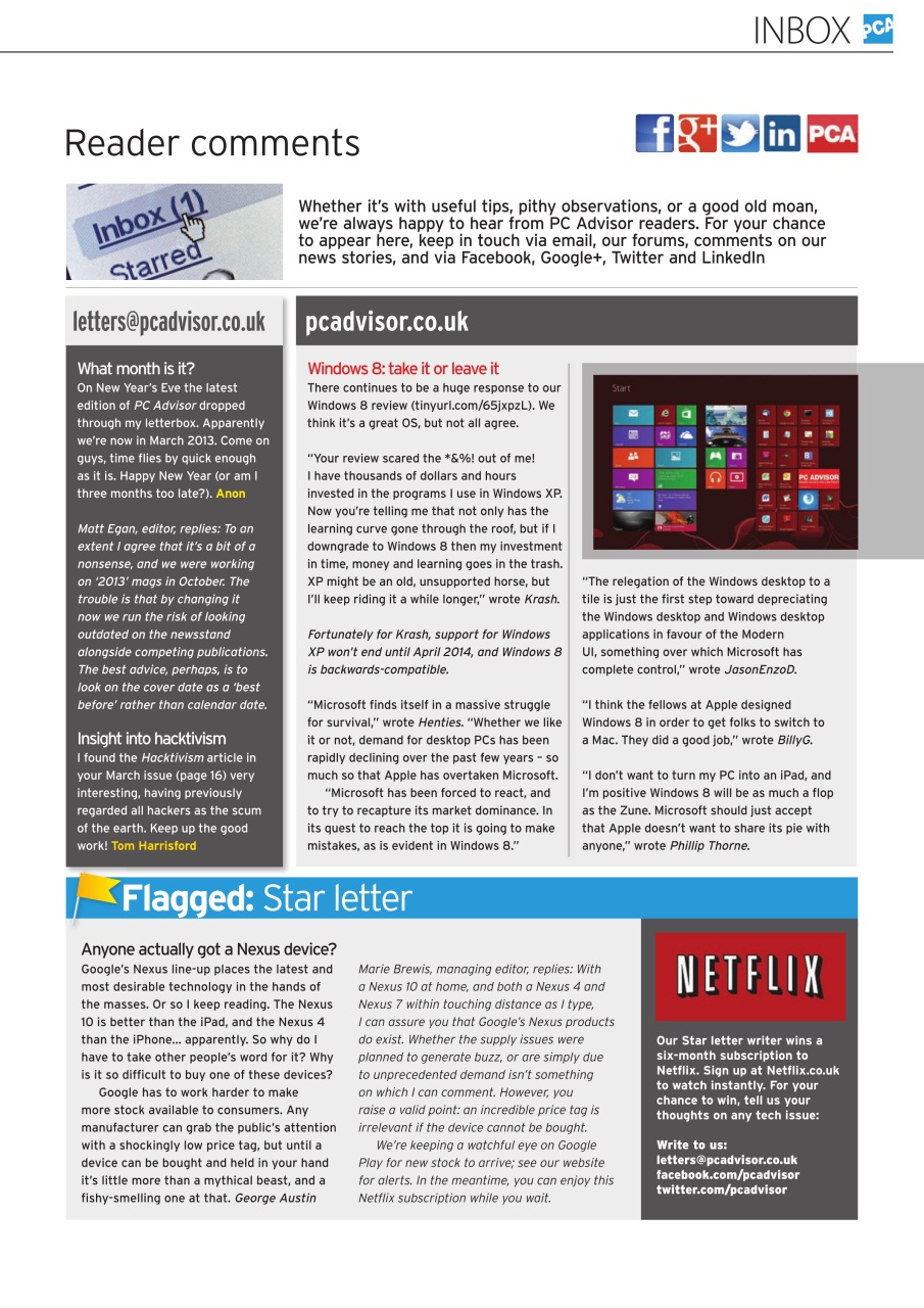 Tech Advisor Preview Pages