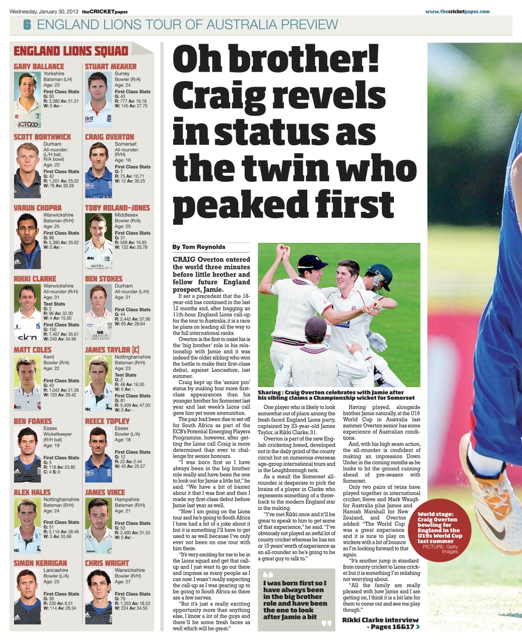 The Cricket Paper Preview Pages