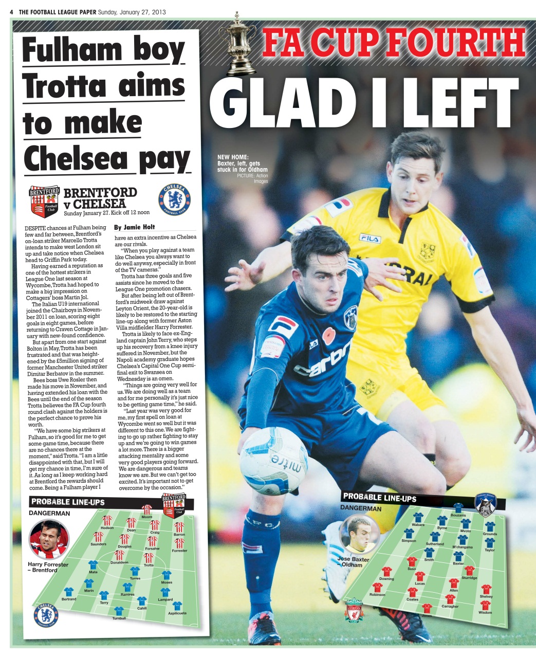 The Football League Paper Preview Pages