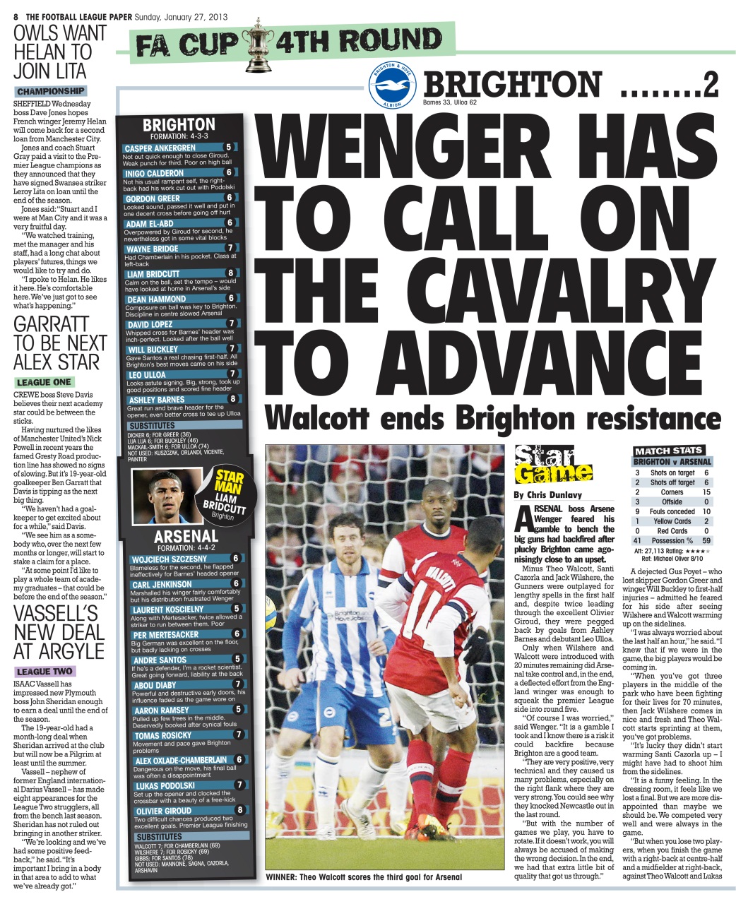 The Football League Paper Preview Pages