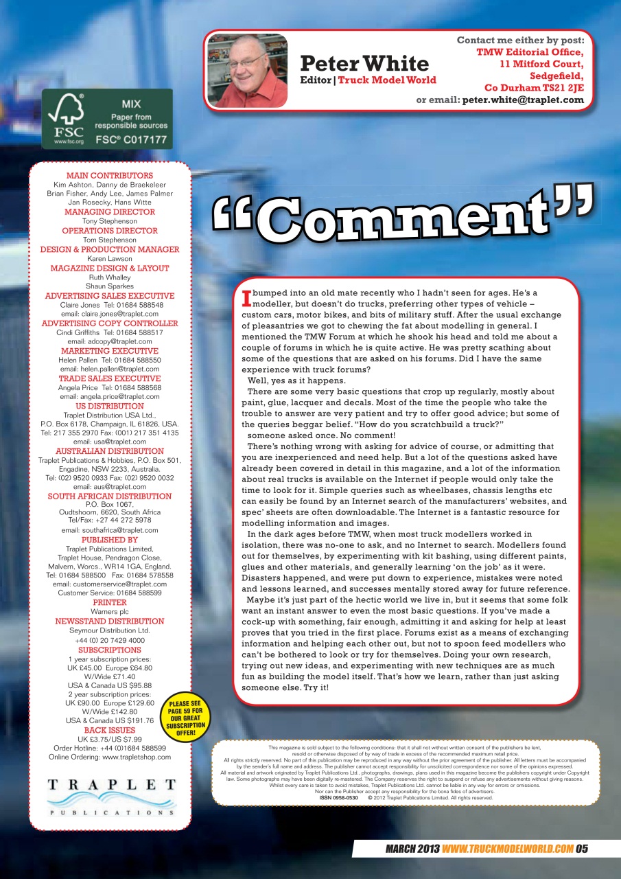 Model Car Truck Motorcycles World Preview Pages