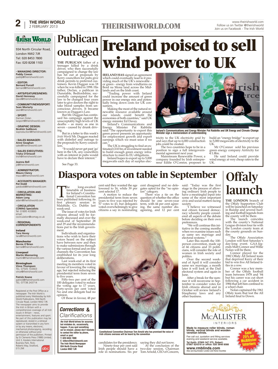 Irish World Preview Pages