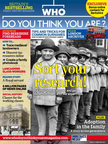Who Do You Think You Are? issue February 2013