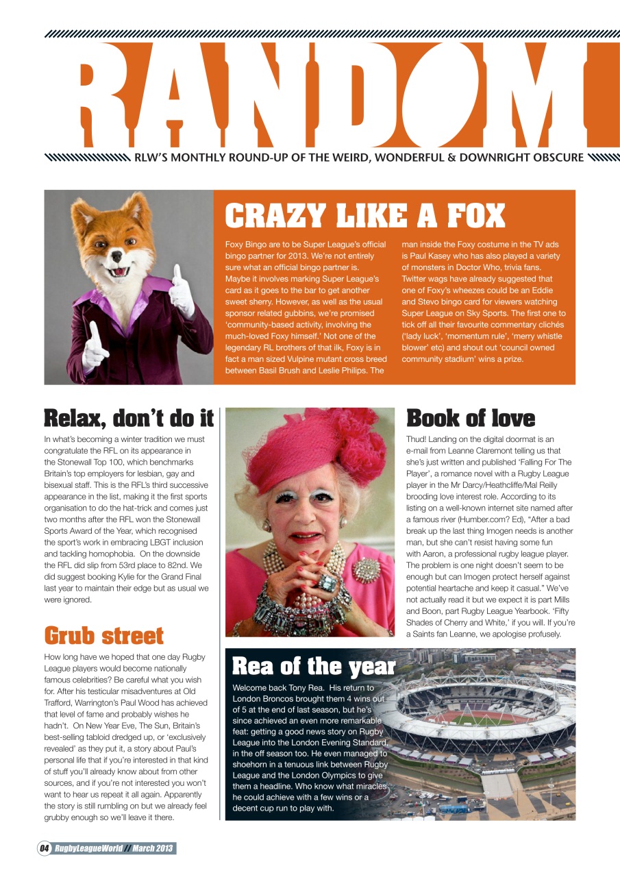 Rugby League World Preview Pages