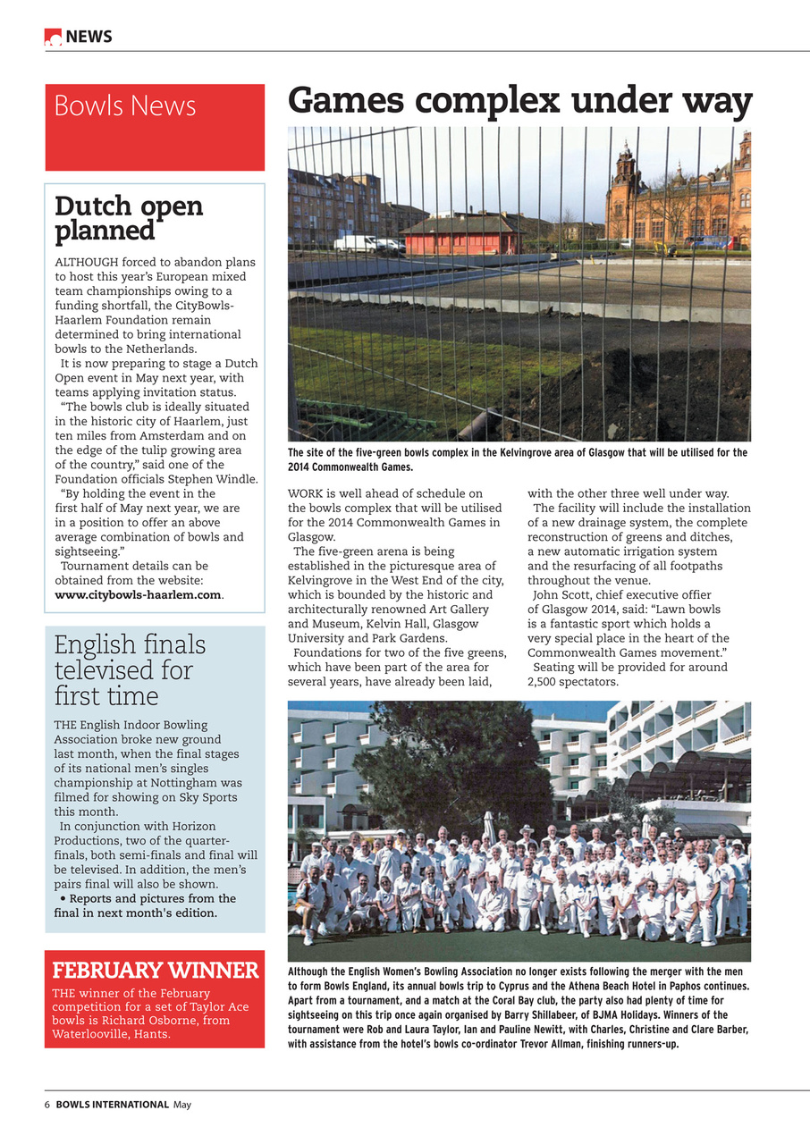 Bowls International Preview Pages