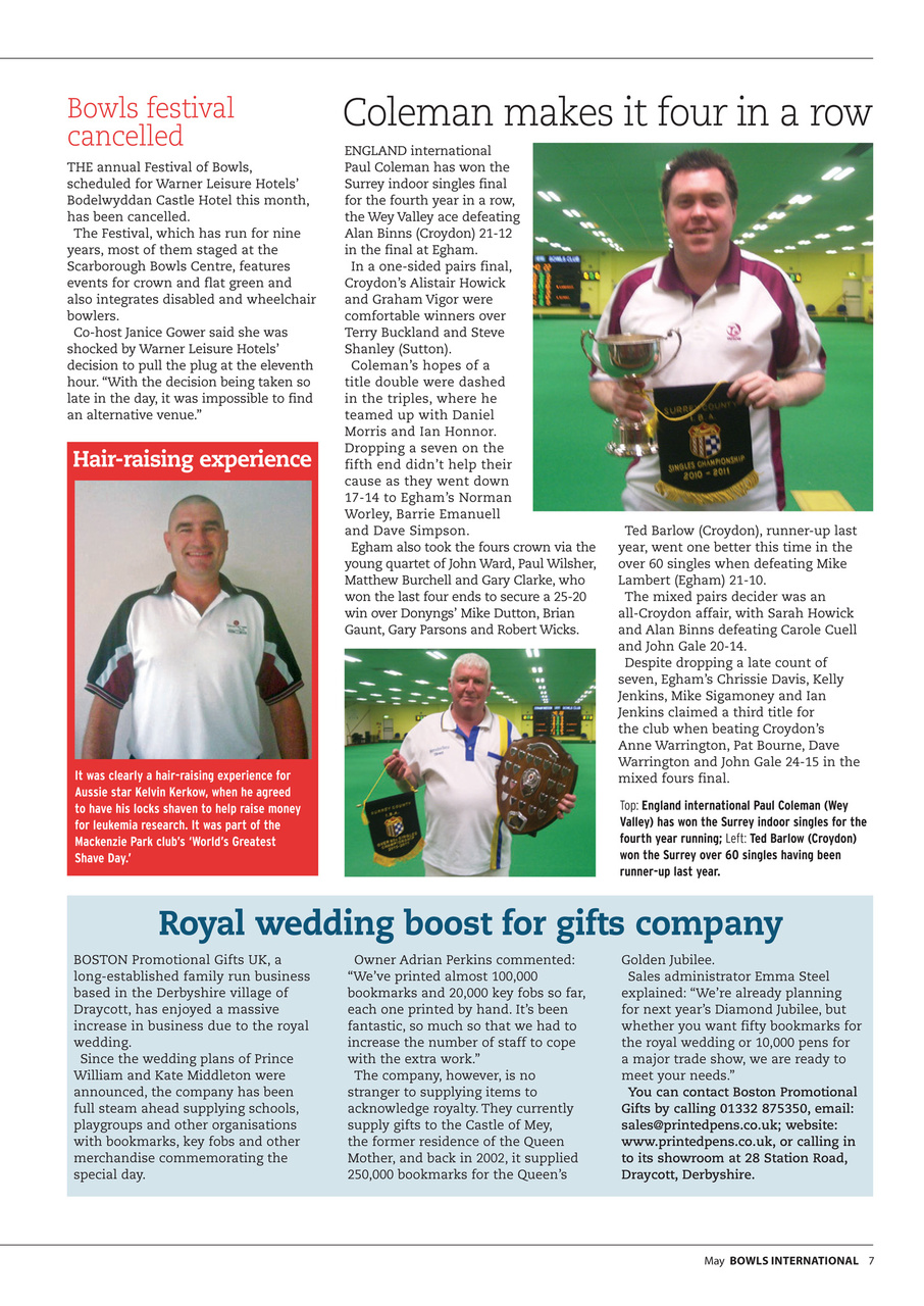 Bowls International Preview Pages