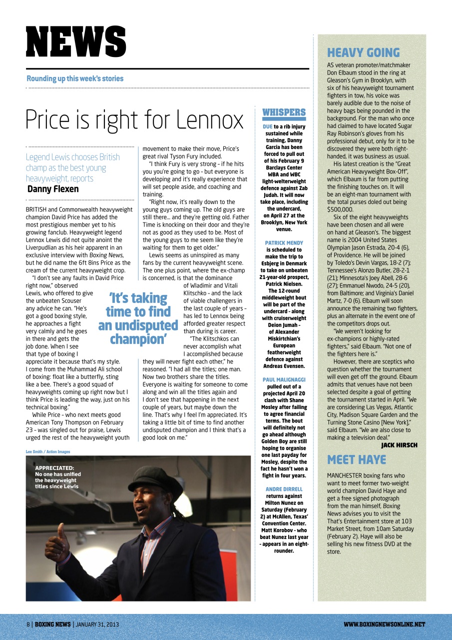 Boxing News Preview Pages