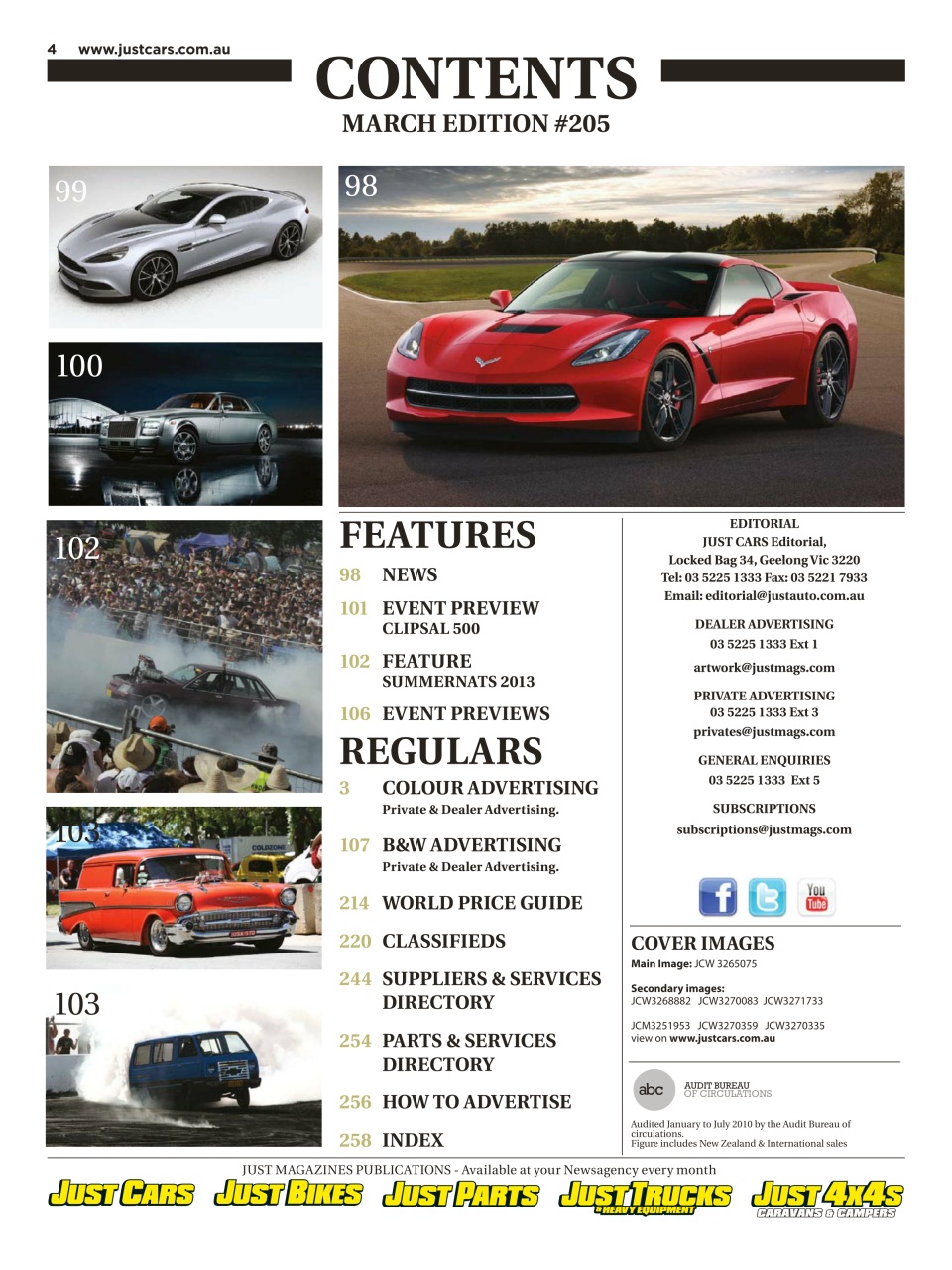 JUST CARS Preview Pages