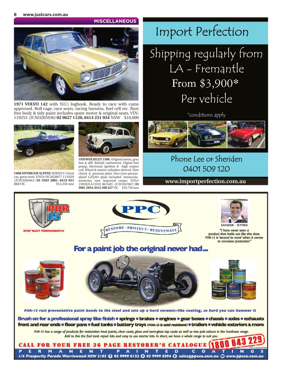 JUST CARS Preview Pages