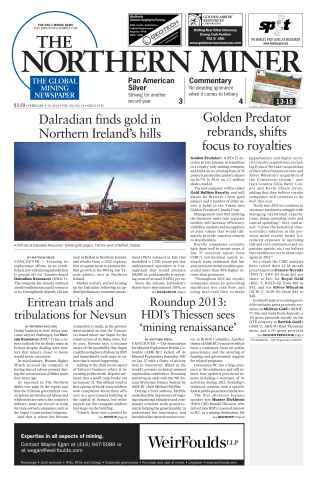 The Northern Miner issue Vol. 98 No. 51