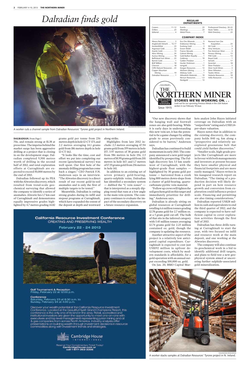 The Northern Miner Preview Pages