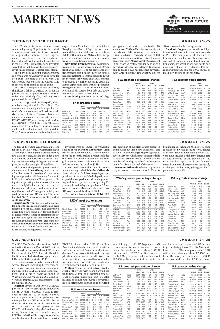 The Northern Miner Preview Pages