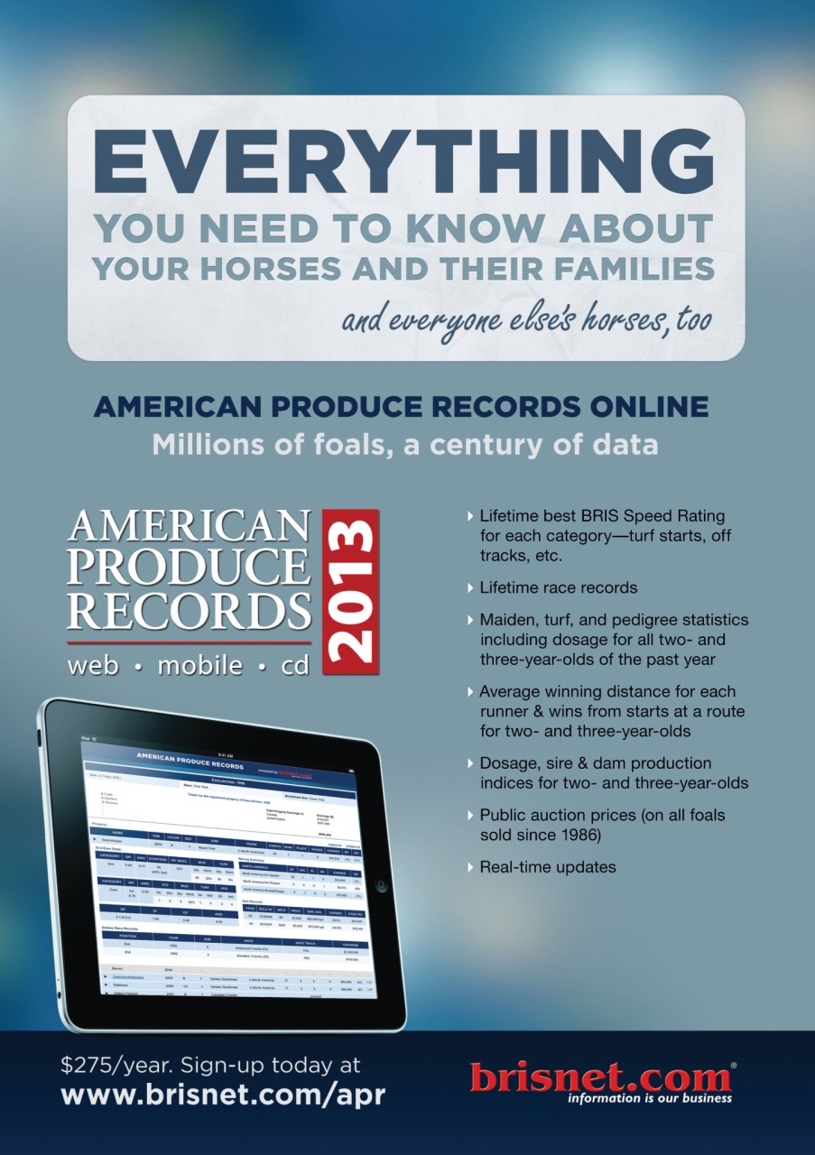 North American Trainer Magazine - horse racing Preview Pages