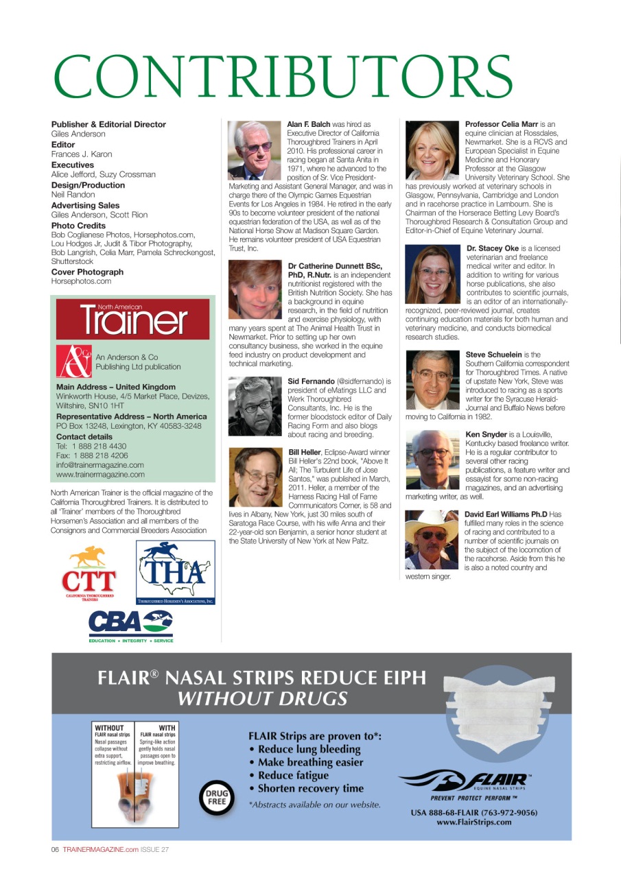 North American Trainer Magazine - horse racing Preview Pages