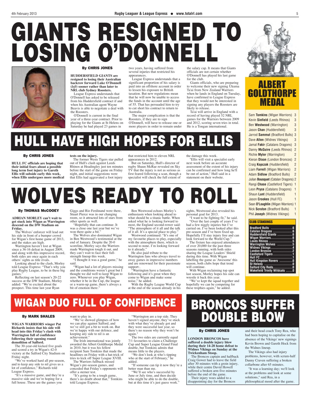 League Express Preview Pages