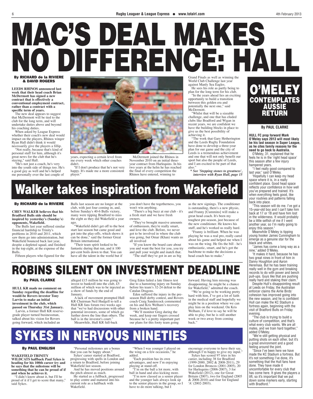 League Express Preview Pages