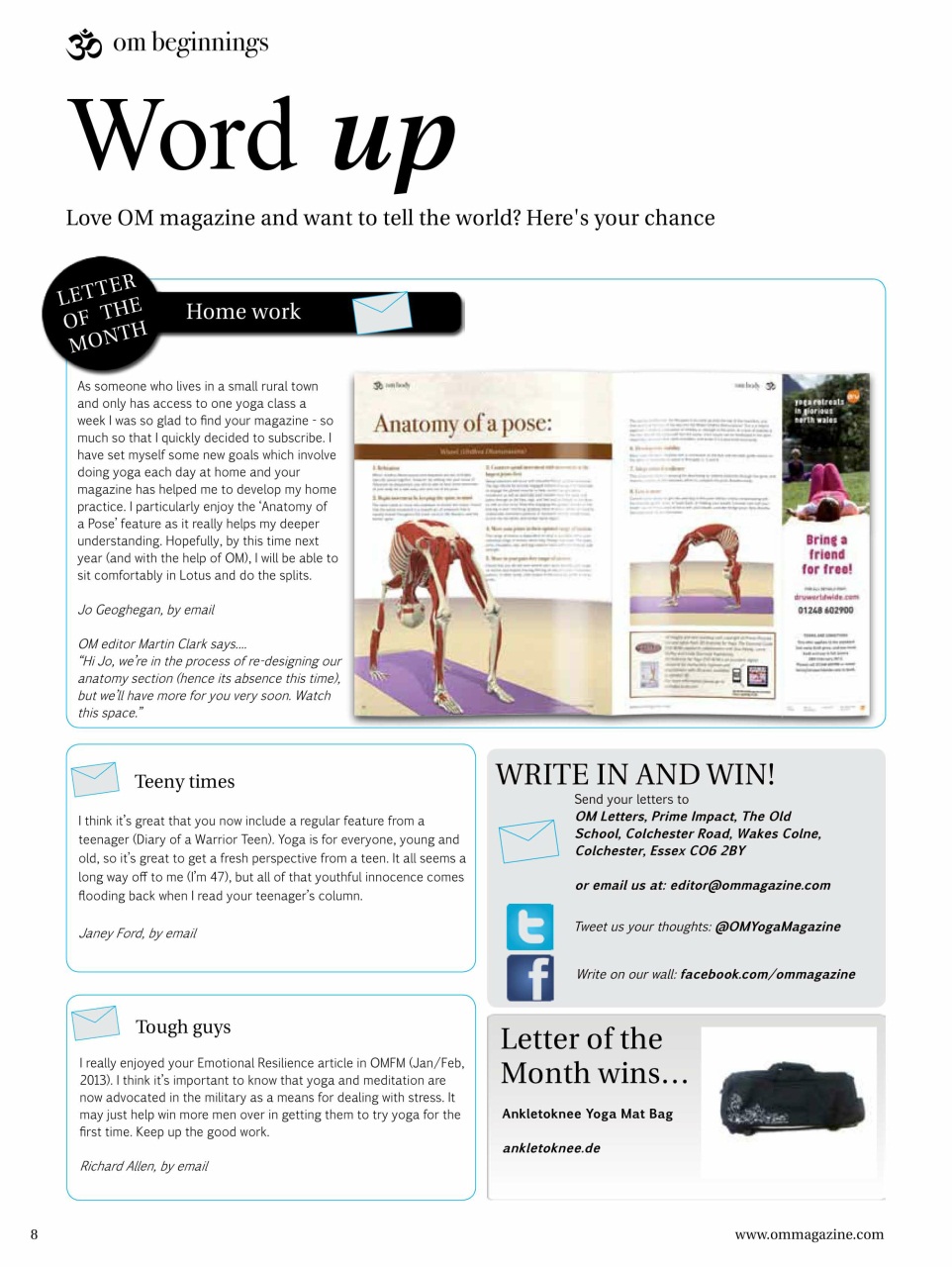OM Yoga Magazine Preview Pages