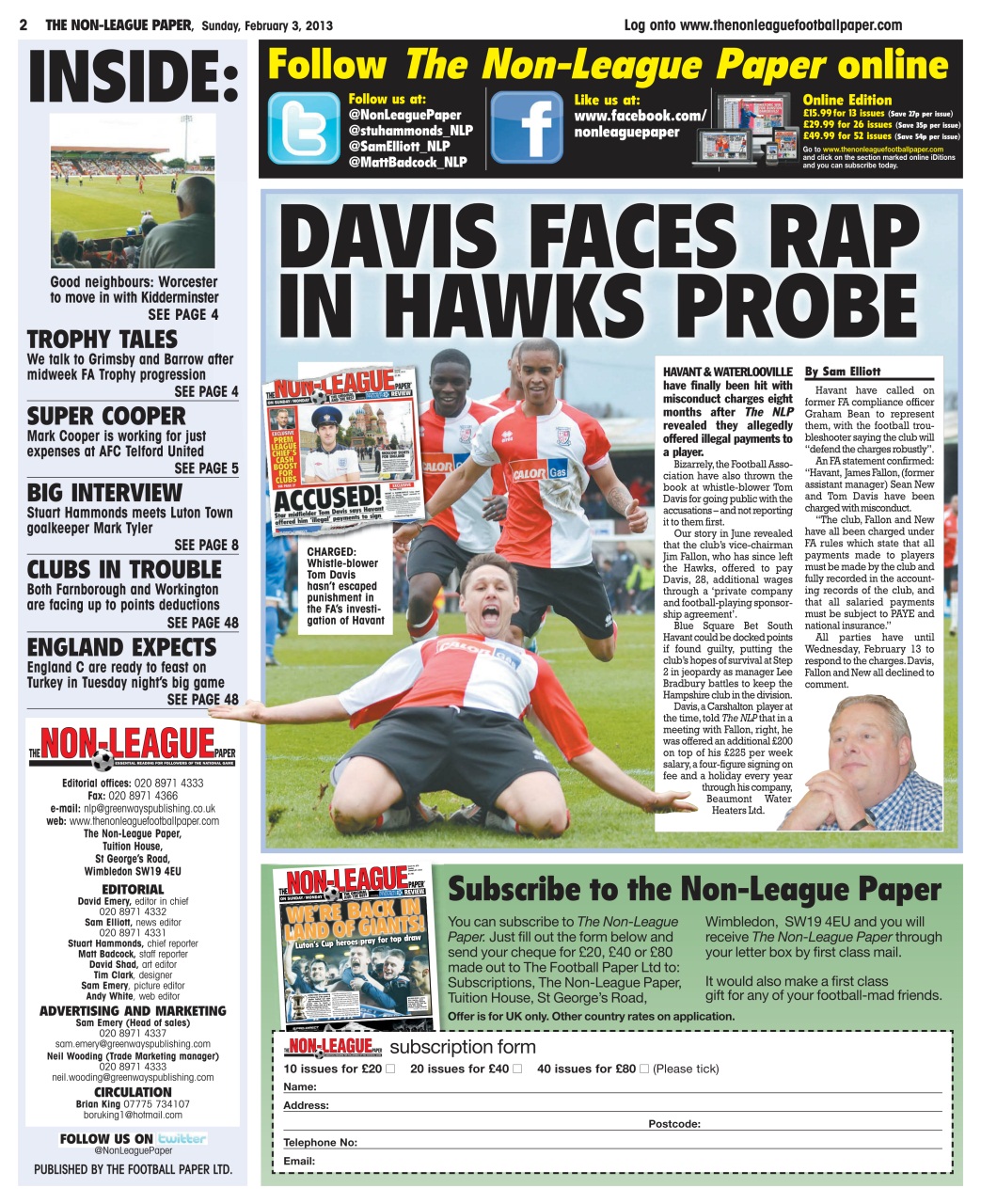 The Non-League Football Paper Preview Pages