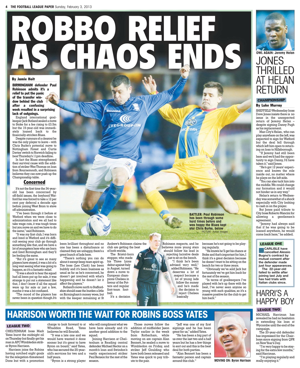 The Football League Paper Preview Pages