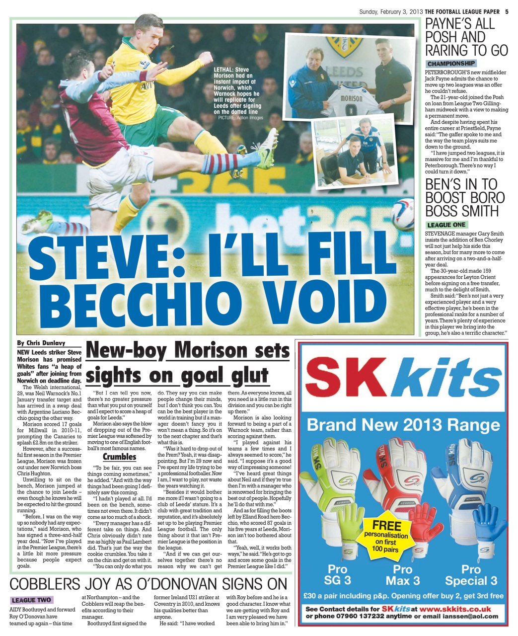 The Football League Paper Preview Pages