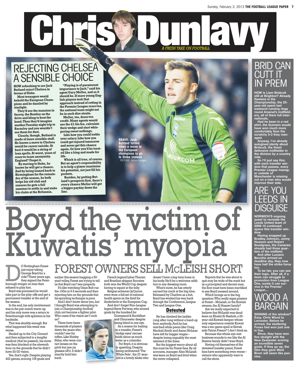 The Football League Paper Preview Pages